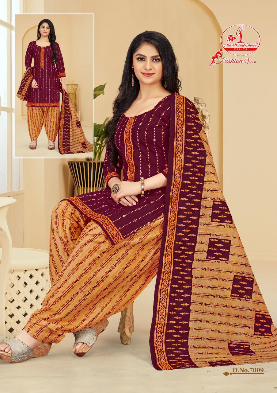 Miss World Fashion Queen 7 Casual Daily Wear Cotton Printed Designer Dress Material Collection